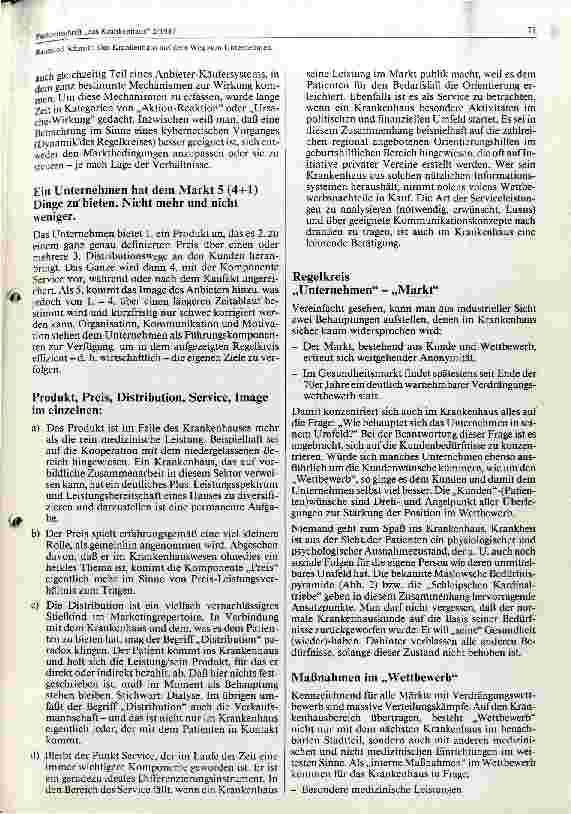Vorschauseite 3: Das Krankenhaus auf dem Wege zum Unternehmen