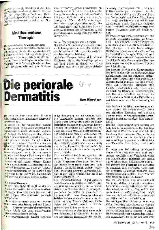 Vorschauseite 1: Die periorale Dermatitis