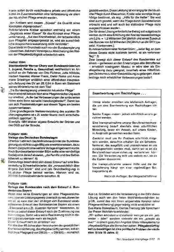 Vorschauseite 3: Möglichkeiten einer Absicherung des Lebensrisikos Pflegebedürftigkeit