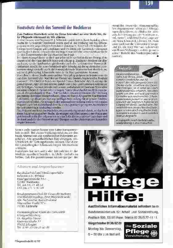 Vorschauseite 6: Berufsgenossenschaft fordert Schutzmaßnahmen für Pflegende Latex-Handschuhe auf dem Prüfstand / Teil 2