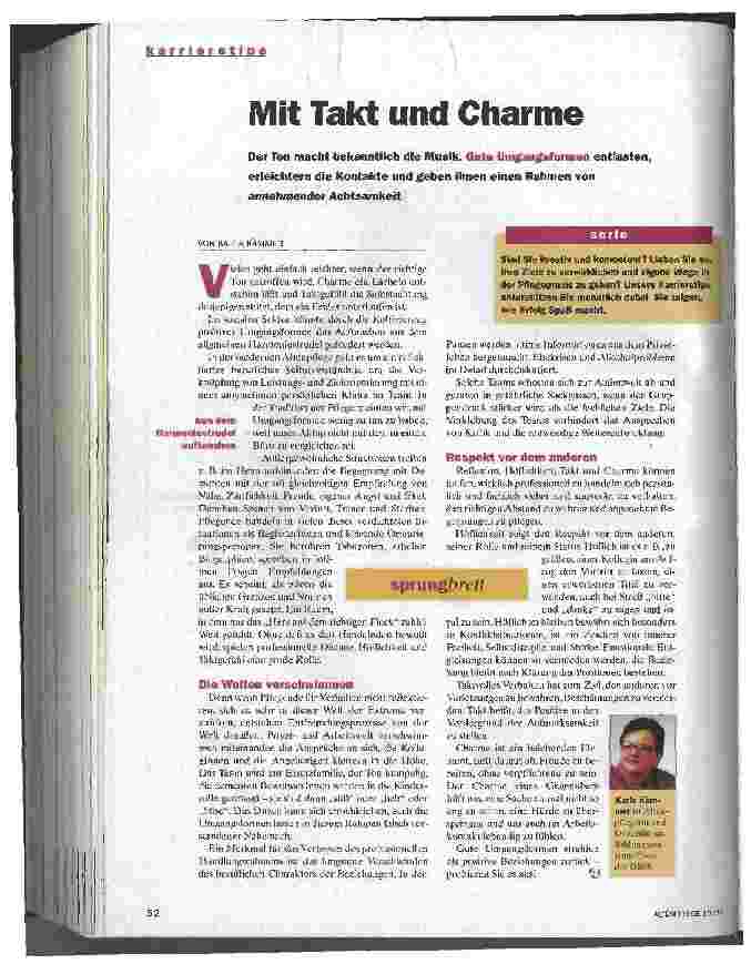 Vorschauseite 1: Mit Takt und Charme Gute Umgangsformen