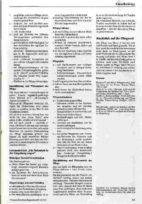 Vorschauseite 6: Patienten mit Beckenfraktur und Harnröhreneinriß // Die Pflege, dargestellt nach den Einzelschritten des Pflegeprozesses