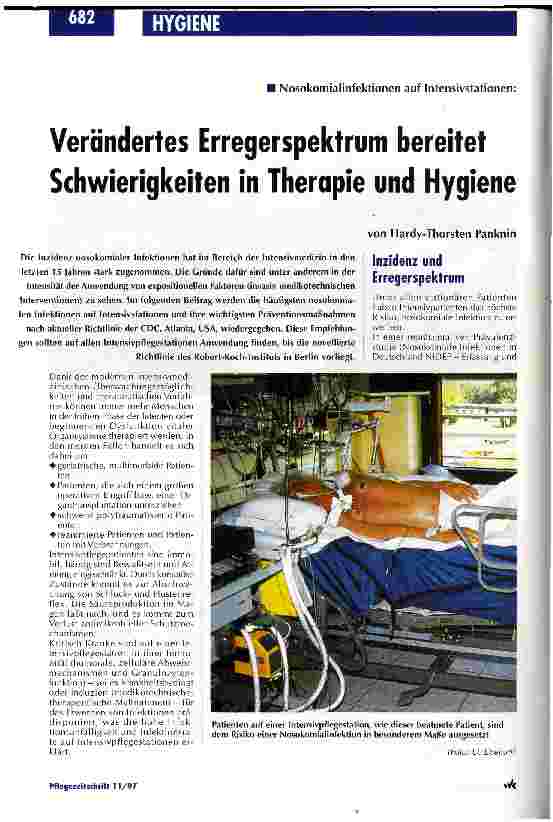 Vorschauseite 1: Verändertes Erregersprektrum bereitet Schwierigkeiten in Therapie und Hygiene