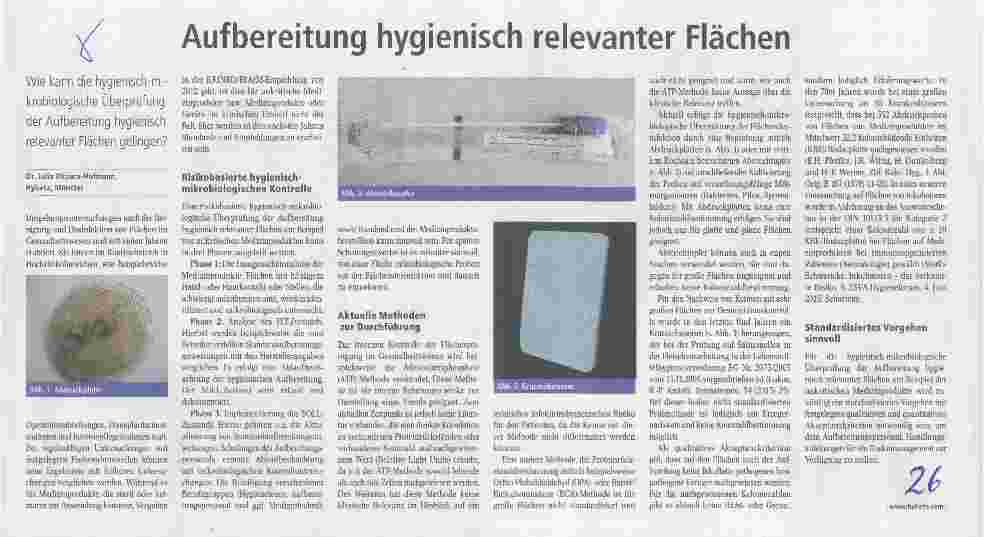 Vorschauseite 1: Aufbereitung hygienisch relevanter Flächen