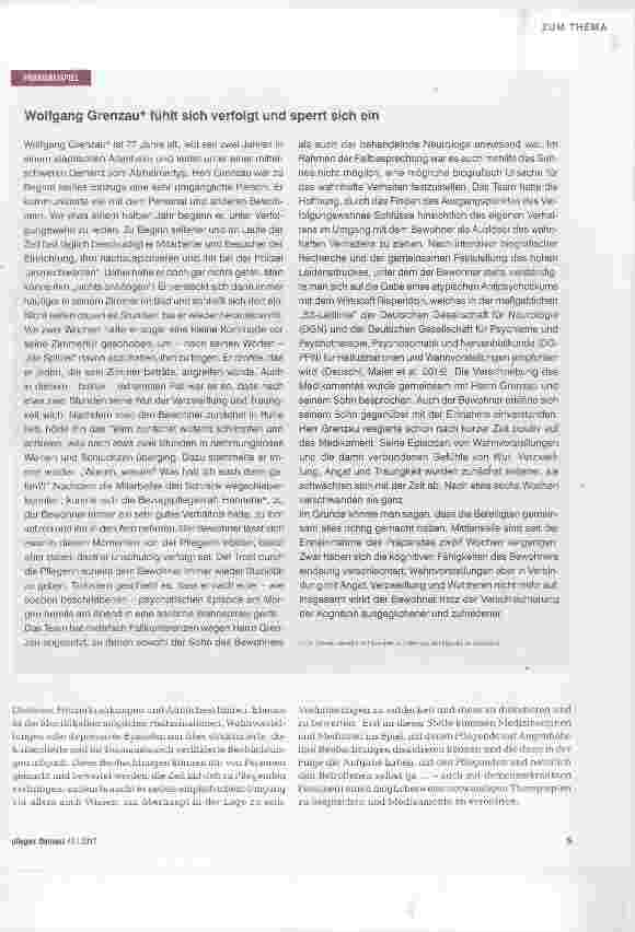 Vorschauseite 2: Mit der Gabe von Medikannenten ist unsere Aufgabe nicht erledigt!