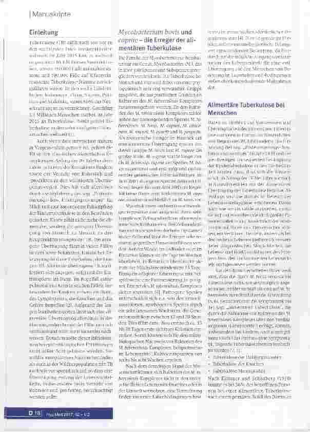 Vorschauseite 2: Tuberkulose und Rohmilch