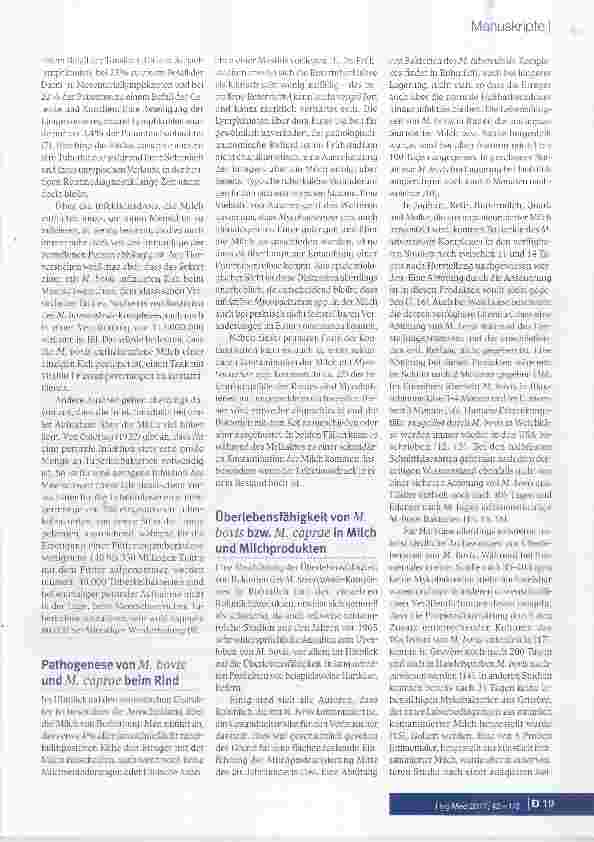 Vorschauseite 3: Tuberkulose und Rohmilch