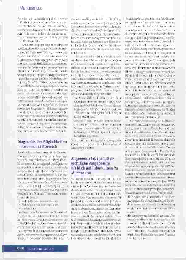 Vorschauseite 4: Tuberkulose und Rohmilch