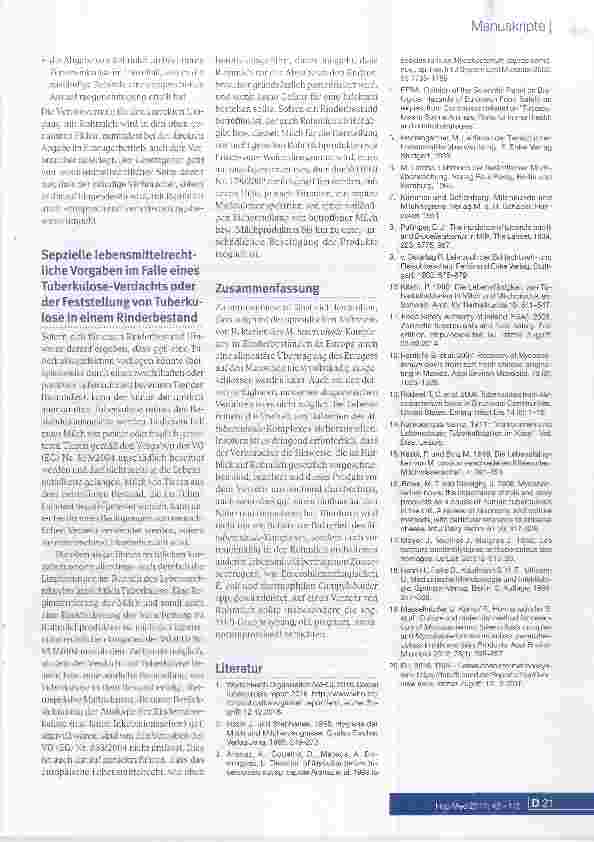 Vorschauseite 5: Tuberkulose und Rohmilch