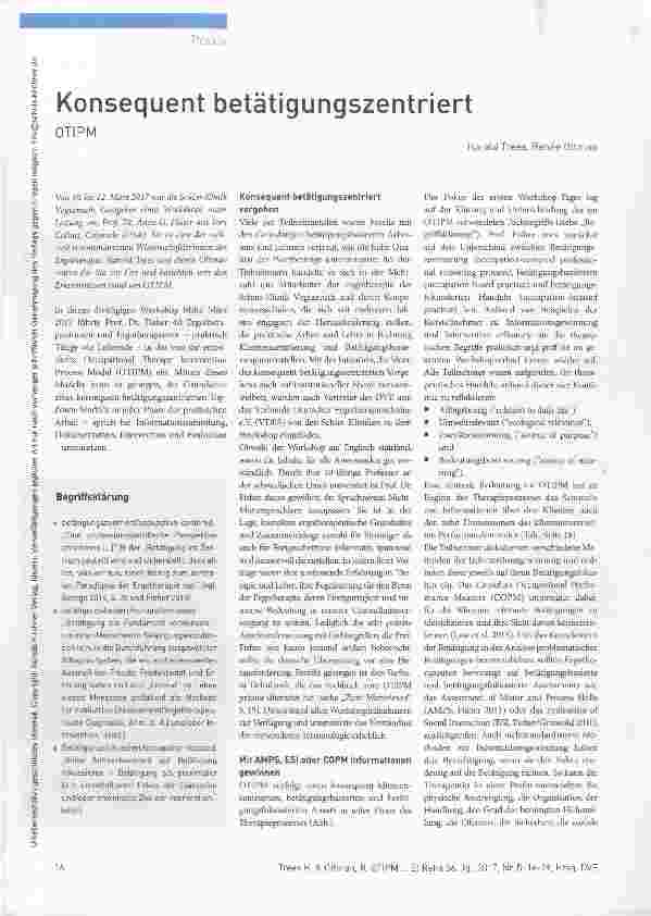 Vorschauseite 1: Konsequent betätigungszentriert