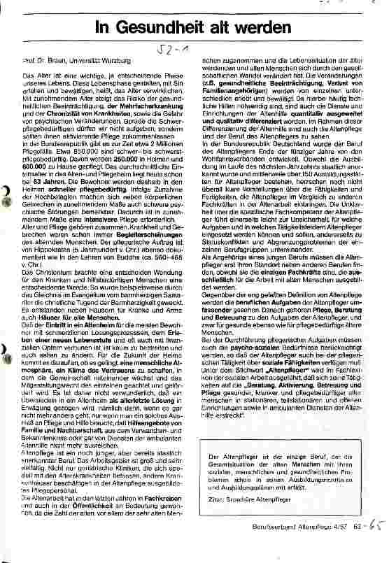 Vorschauseite 1: In Gesundheit alt werden