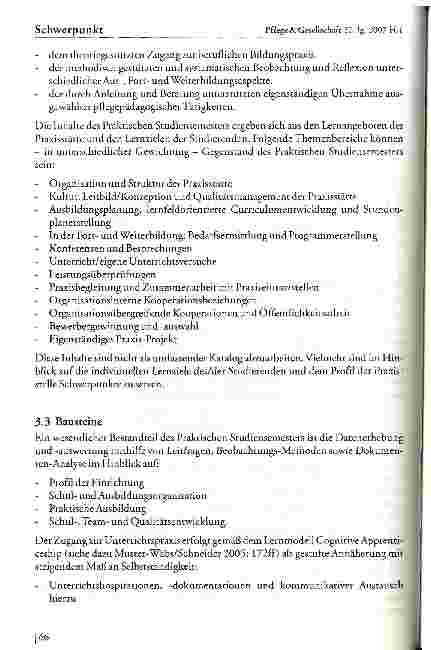 Vorschauseite 5: Das Praktische Studiensemester Pflegepädagogik im Spiegel wissenschaftlicher Lehrerbildung