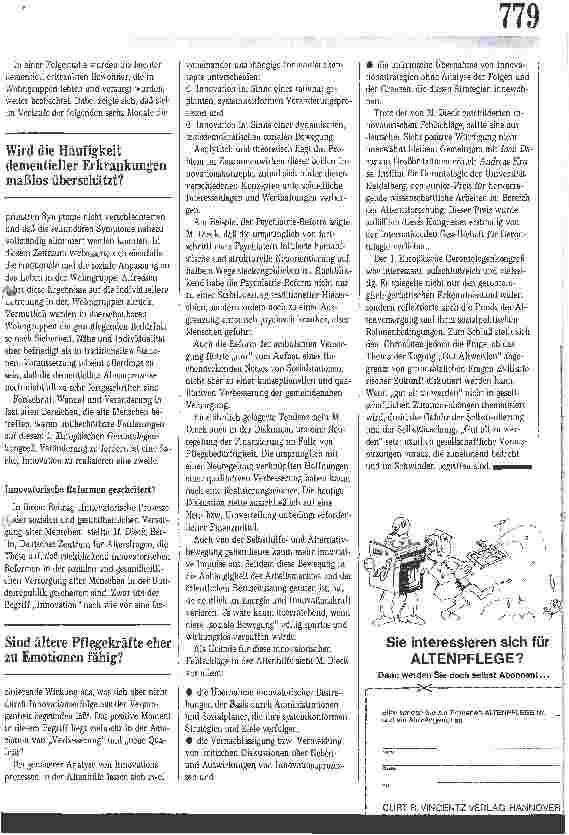 Vorschauseite 5: Pflegerische Praxis erforschen / 1. Europäische Gerontologie-Kongreß in Brighton/England // Ein Tagungsbericht
