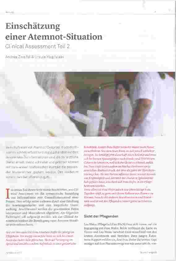 Vorschauseite 1: Einschätzung einer Atemnot-Situation Clinical Assessment Teil 2