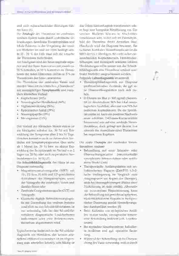 Vorschauseite 3: Stroke: Hirnvenenthrombose und Hirnstamminfarkte