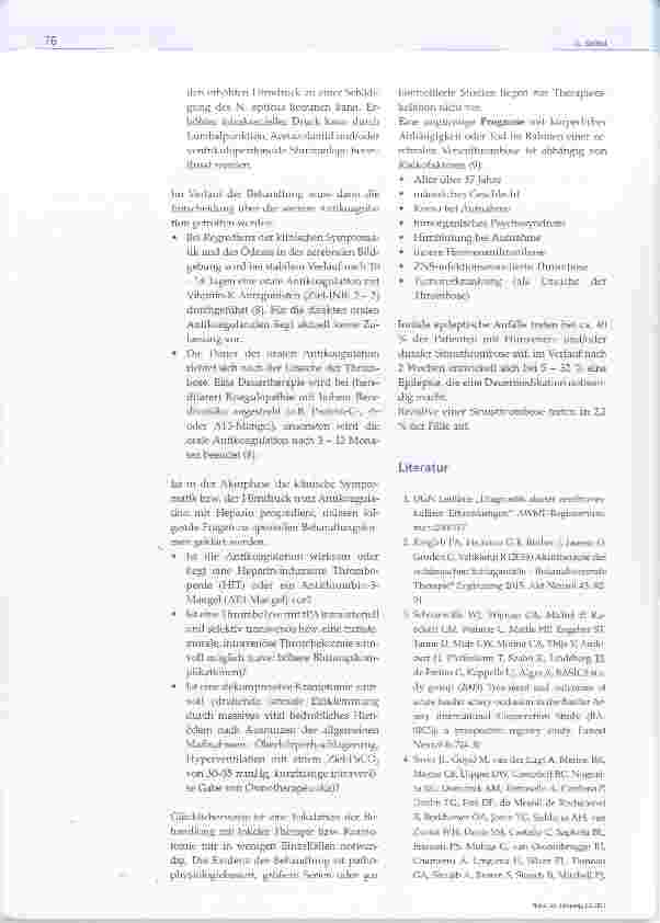 Vorschauseite 4: Stroke: Hirnvenenthrombose und Hirnstamminfarkte