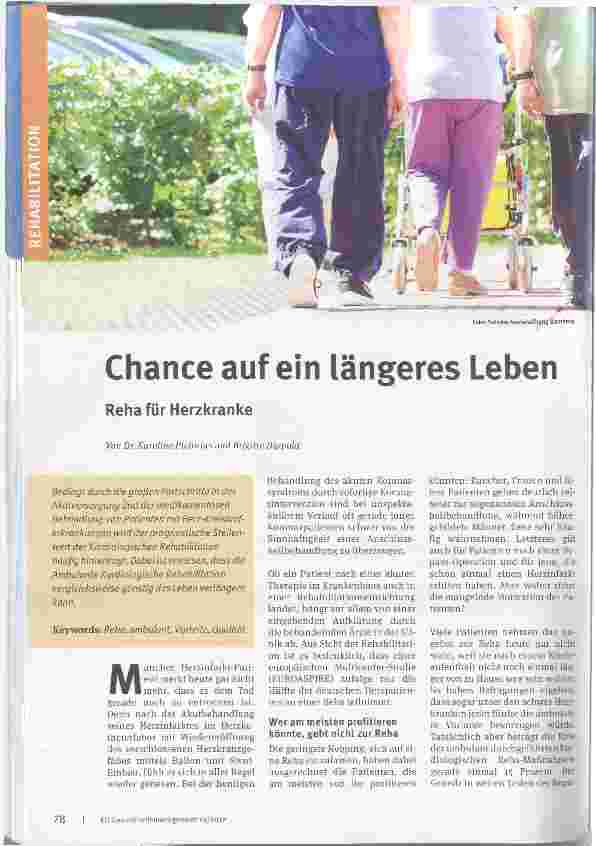 Vorschauseite 1: Chance auf ein längeres Leben