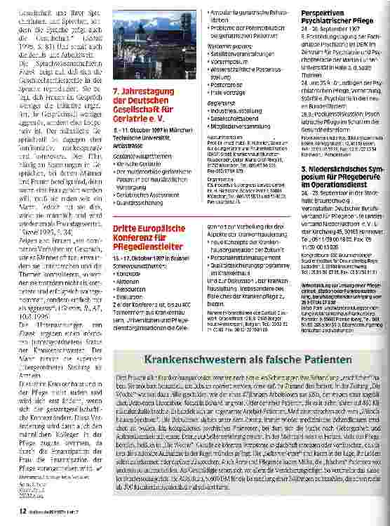 Vorschauseite 3: Pflege - ein typischer Frauenberuf?