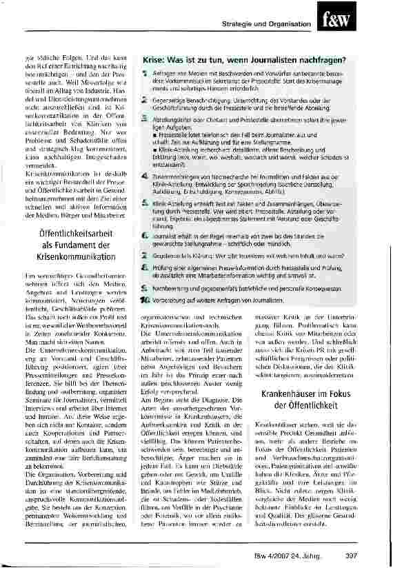 Vorschauseite 2: Jede Krise fängt einmal klein an