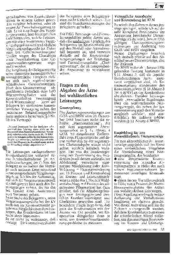Vorschauseite 2: Fragen zur Kostenerstattung der Ärzte gemäß § 11 BPflV