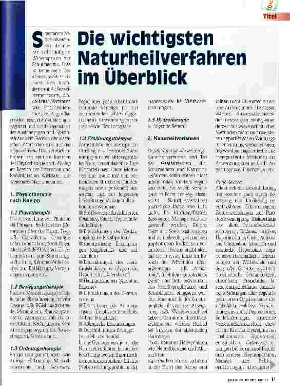 Vorschauseite 1: Die wichtigsten Naturheilverfahren im Überblick