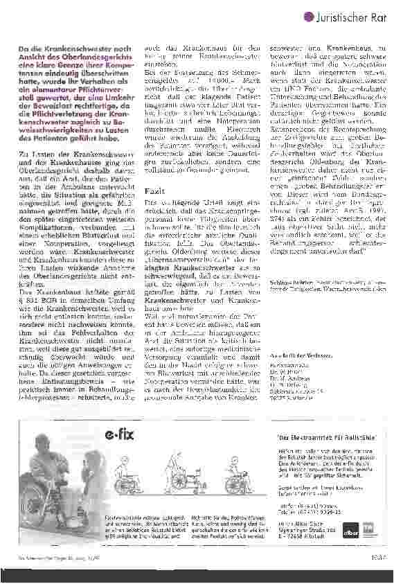 Vorschauseite 3: Haftung wegen Kompetenzüberschreitung Urteil des Oberlandesgerichts Oldenburg vom 9. April 1996 - Az 5 U 158/95