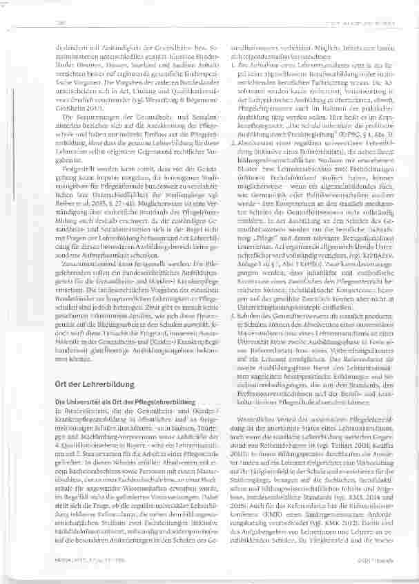 Vorschauseite 2: Fehlende Standards in der Pflegelehrerbildung