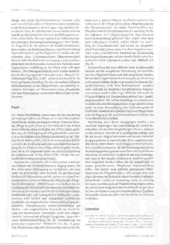 Vorschauseite 5: Fehlende Standards in der Pflegelehrerbildung