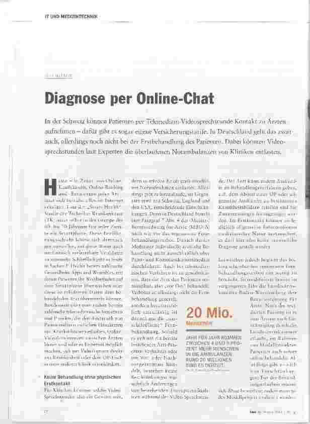 Vorschauseite 1: Diagnose per Online-Chat
