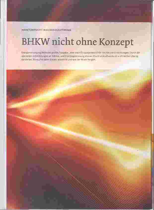 Vorschauseite 1: BHKW nicht ohne Konzept