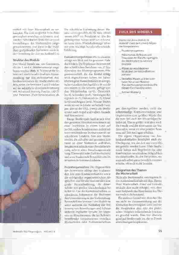 Vorschauseite 2: Blick Über die Grenze verpflichtend Pflegestudium: Das Modul „Konsultation im Ausland