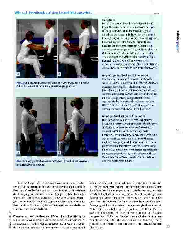 Vorschauseite 2: Feedback als therapeutische Technik Weniger ist manchmal mehr