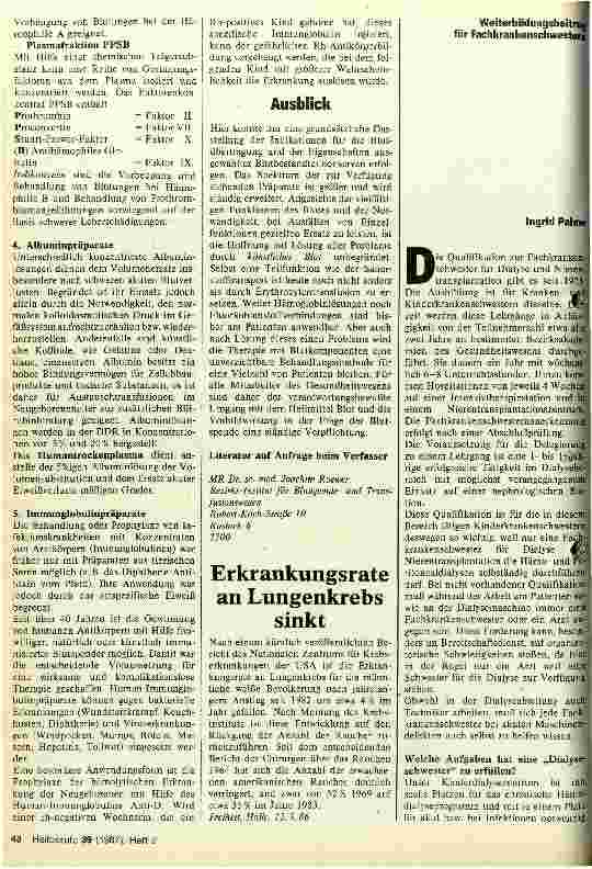Vorschauseite 1: Aufgaben einer Fachkinderkrankenschwester in einem Kinderdialysezentrum