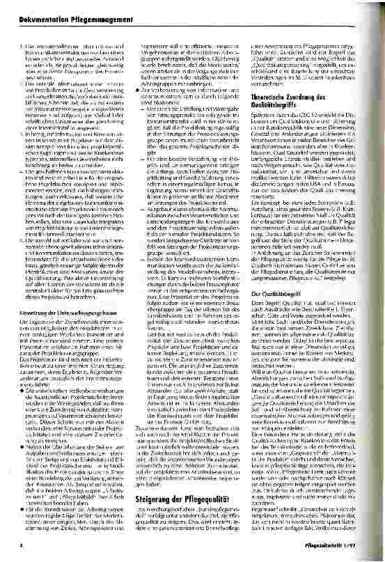 Vorschauseite 3: Entwicklung und Erprobung eines ganzheitl.Pflegesystems zum Abbau der arbeitsbelast. u.qualitätseinschränk. Auswirkungen d. Funktionspflege
