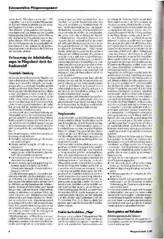 Vorschauseite 5: Entwicklung und Erprobung eines ganzheitl.Pflegesystems zum Abbau der arbeitsbelast. u.qualitätseinschränk. Auswirkungen d. Funktionspflege