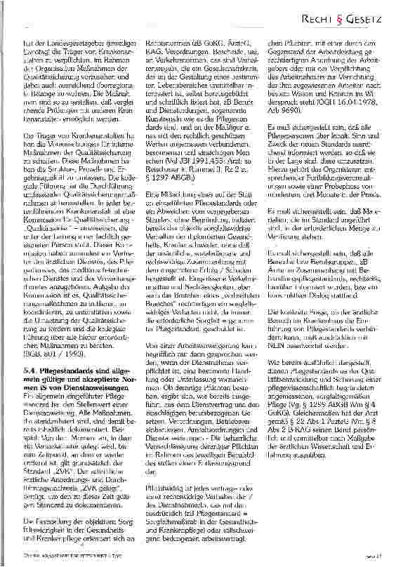 Vorschauseite 6: Die rechtliche Handlungskompetenz in der Pflege und ihre Bedeutung für die Professionalisierung des Berufsbildes im Zusammenhang mit dem neuen Gesundheitsund Krankenpflegegesetz