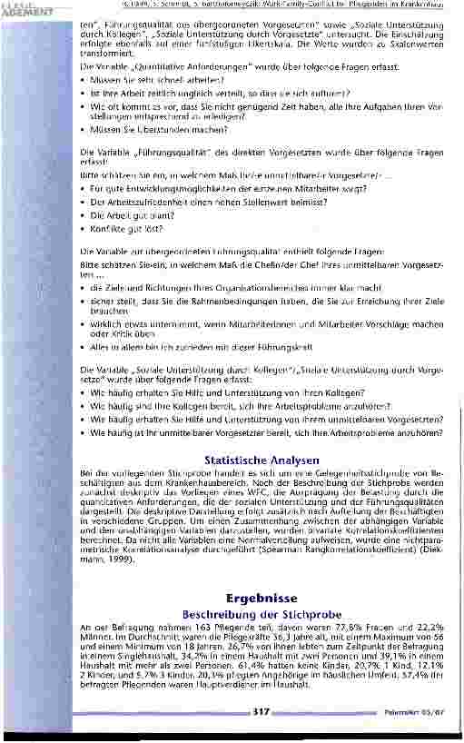Vorschauseite 4: Work-Family-Conflict bei Pflegenden im Krankenhaus