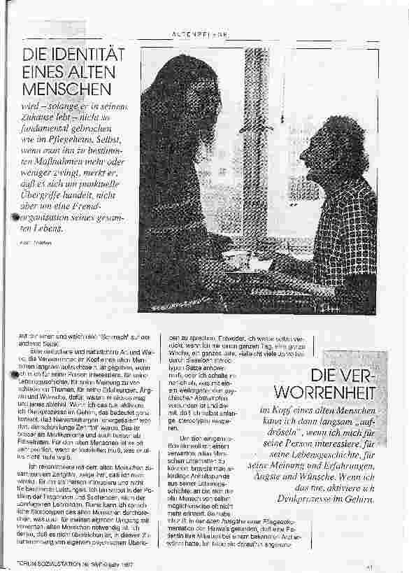 Vorschauseite 5: Das mühevolle Pflegeziel: Ein Lebenspuzzle täglich neu zusammensetzen