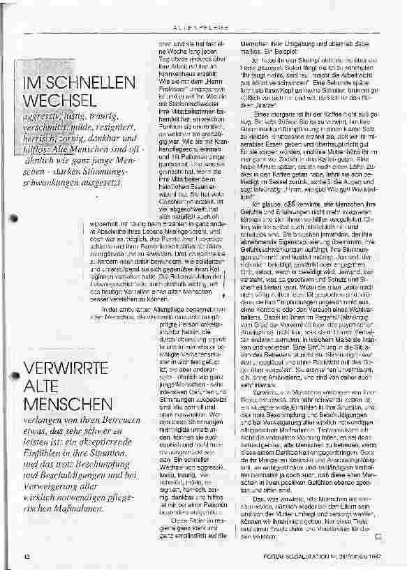 Vorschauseite 6: Das mühevolle Pflegeziel: Ein Lebenspuzzle täglich neu zusammensetzen