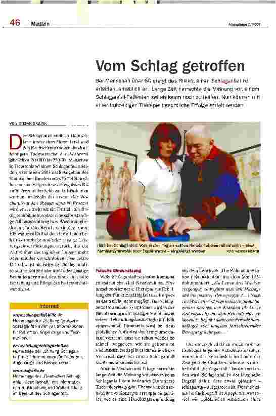 Vorschauseite 1: Vom Schlag getroffen