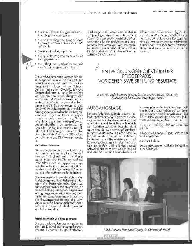 Vorschauseite 5: 5 Jahre neue Ausbildungsbestimmungen für die Pflegeberufe - von der Idee zur Realisation