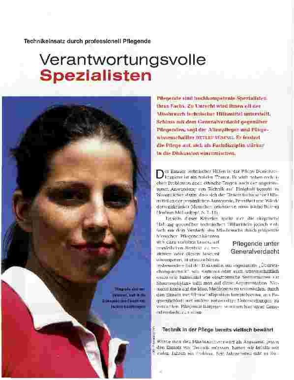 Vorschauseite 1: Verantwortungsvolle Spezialisten