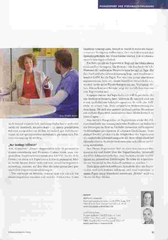 Vorschauseite 2: Darüber reden: Was kann Fall-Supervisio und was nicht? Pflegefachkräfte Barbara Lehmann und Axel Gottschau sind unterschiedlicher Meinung Pro und Kontra einer Optimierungsmethode
