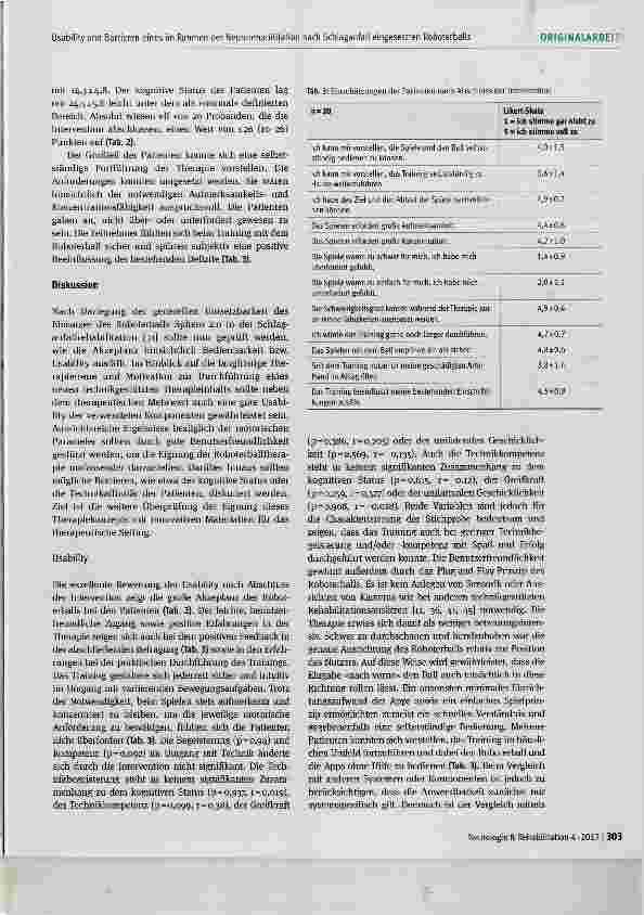 Vorschauseite 4: Usability und Barrieren eines im Rahmen der Neurorehabilitation nach Schlaganfall eingesetzten Roboterballs