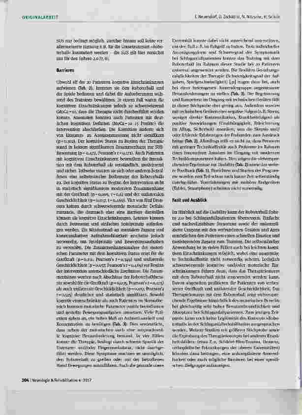 Vorschauseite 5: Usability und Barrieren eines im Rahmen der Neurorehabilitation nach Schlaganfall eingesetzten Roboterballs
