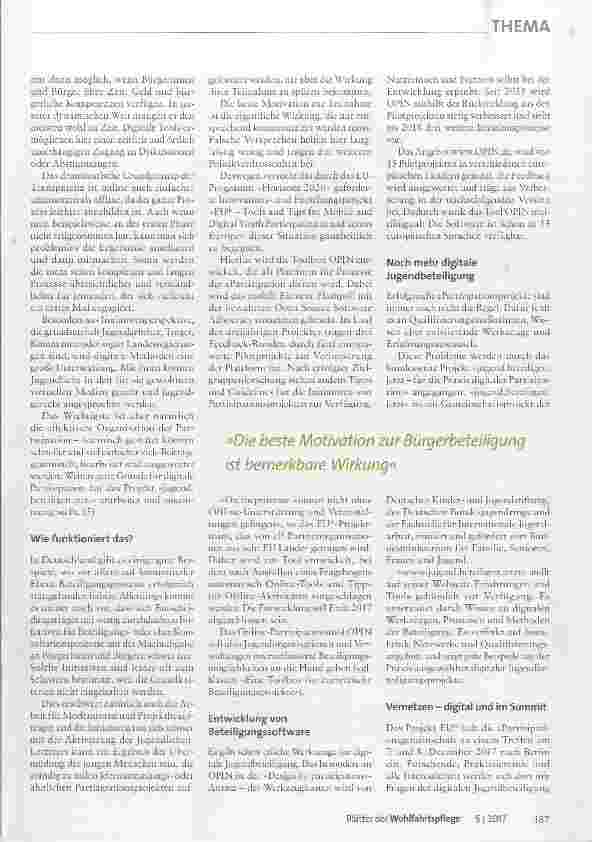 Vorschauseite 2: Partizipation erwünscht Die digitale Jugendbeteiligung ist ausbaufähig