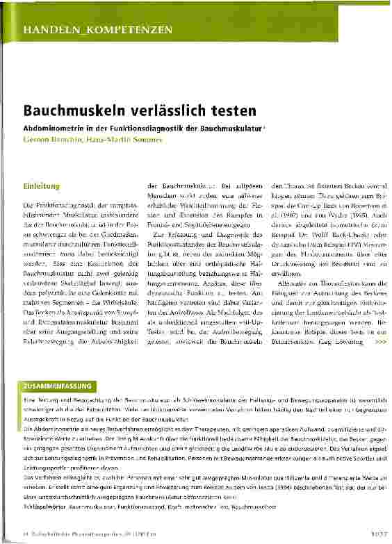 Vorschauseite 1: Bauchmuskeln verlässlich testen