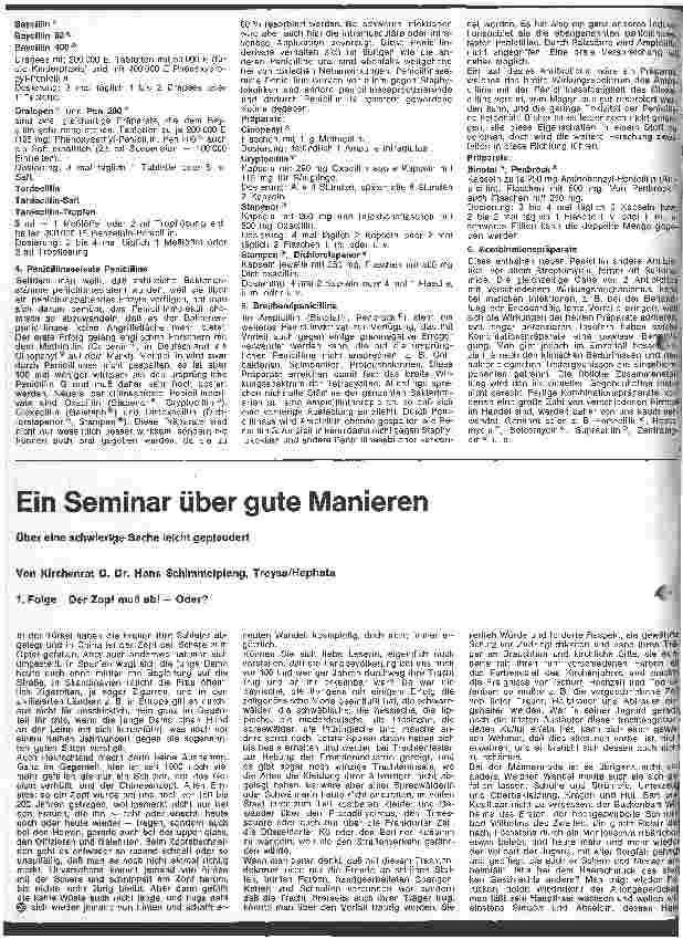 Vorschauseite 1: Ein Seminar über gute Manieren Über eine schwierige Sache leicht geplaudert // 1. Folge: Der Zopf muß ab! - Oder?