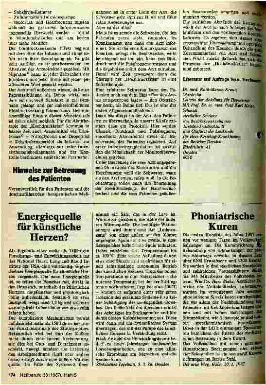Vorschauseite 4: Die Hochdruckkrise - Soforttherapie und Hinweise zur Krankenpflege