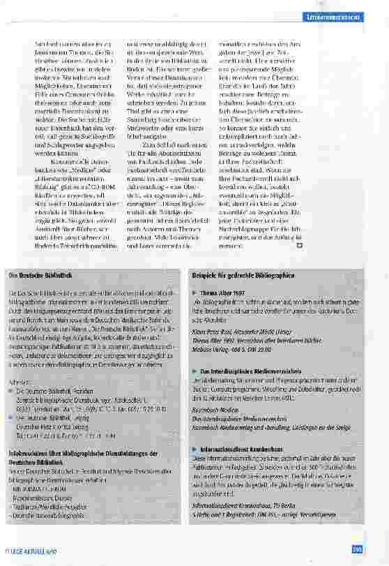 Vorschauseite 2: Literaturrecherchen zu einem Thema Teil III